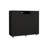 Milano Double Door Cabinet Dresser, Two Drawers, Four Interior Shelves, Rod, Black -Bedroom