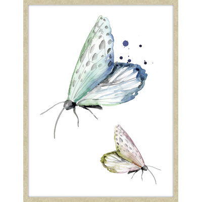 " Whimsical Moths 3 " Painting Print