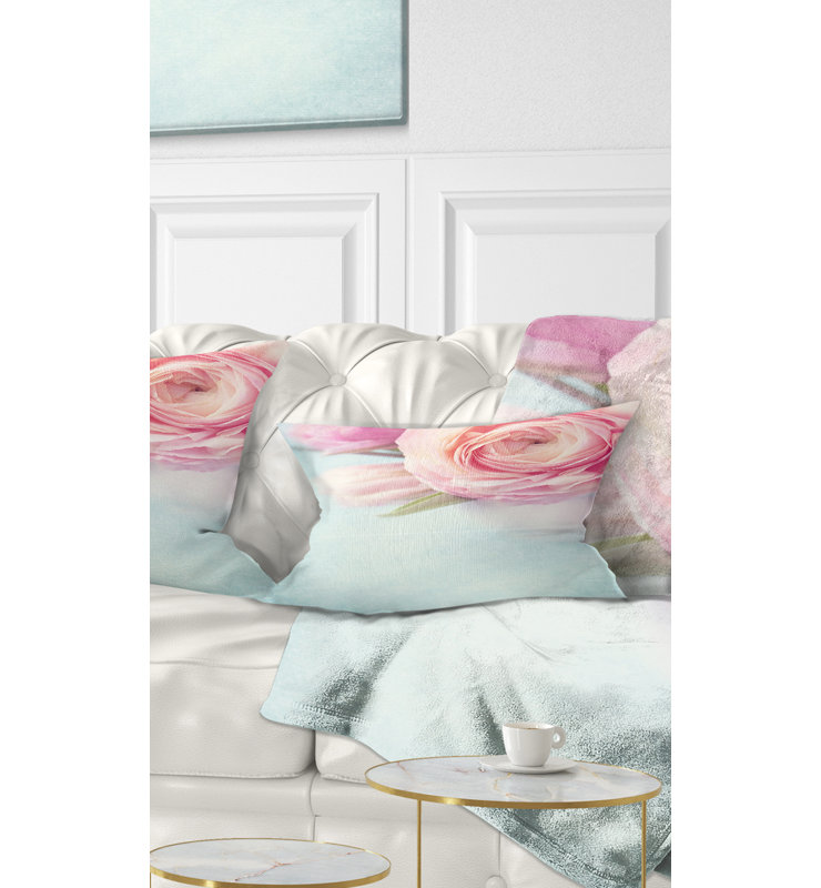 Coussin de fleurs florales florales en fleur vase