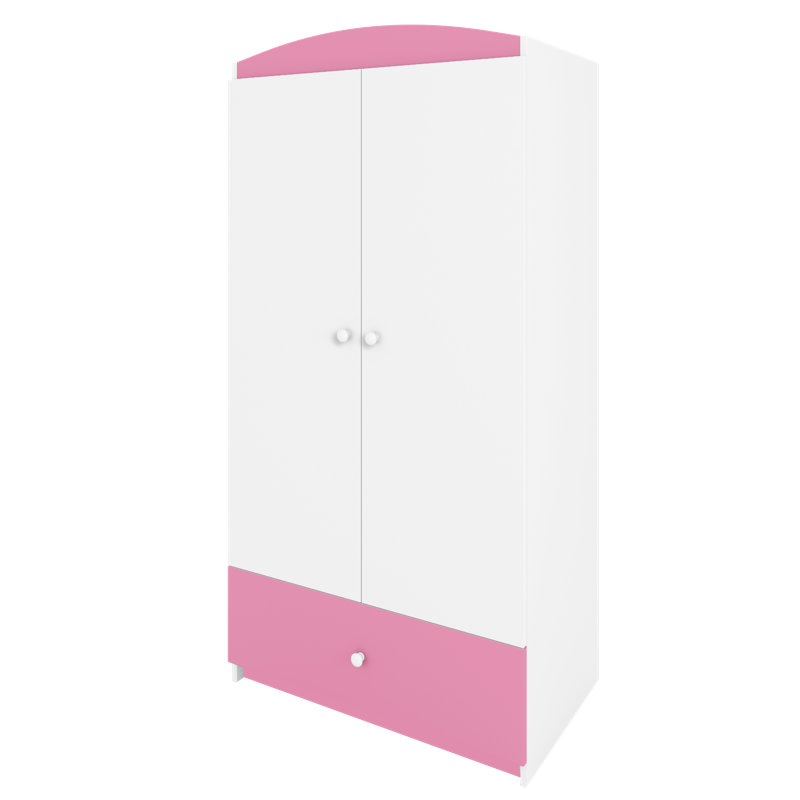 Cicero 2 Door Wardrobe, Pink