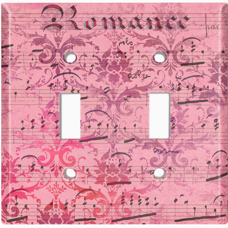 Plaque murale à motif d'interrupteur à bascule 2 bandes, Rouge