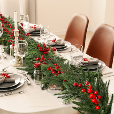 Pre-Lit Faux Spruce Garland