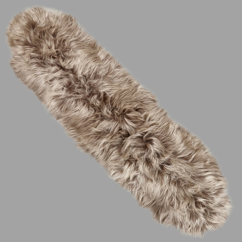 Kearney Solid Colour Sheepskin Area Rug, Runner 60 x 200cm
