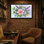 Bouquet de plantes et de fleurs avec rose rose et lavande