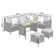 Wicker 7 - Person Garden Lounge Set with Cushions