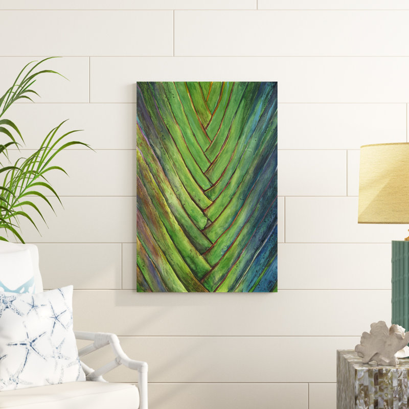 «Tropical Crop I», peinture sur toile, H 36 po x l 24 po
