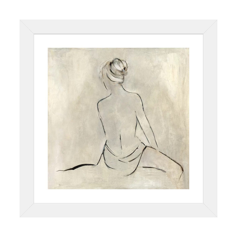 Bather II, White Paper, 24" H x 24" W x1" D, White