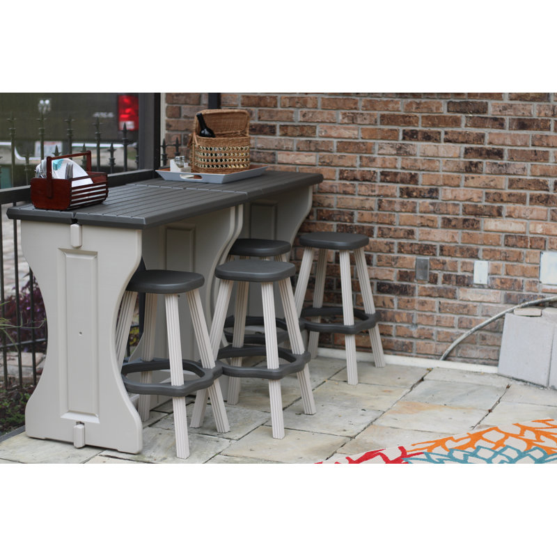 Siège de patio Tecoma, Gris chaleureux, Gris foncé