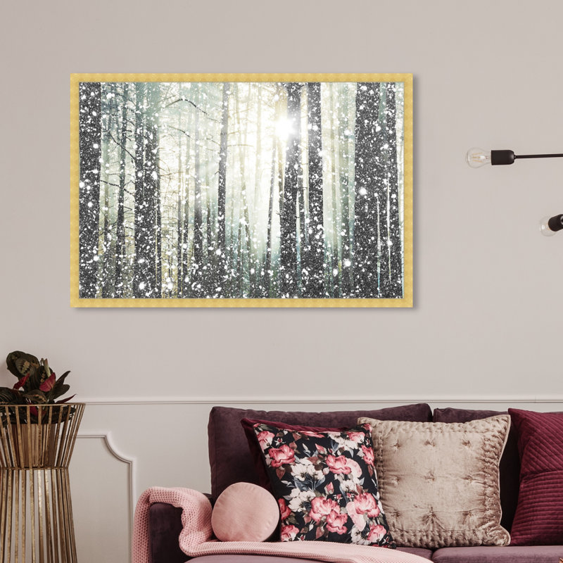 «Magical Forest», reproduction d'impression encadrée, Gold, H 26 po x l 39 po