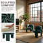 Chaise d'appoint demi-tonneau Mid-Century moderne (ensemble de 2, VERT)-788090635
