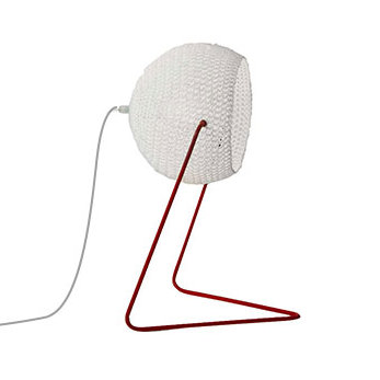 Metal Table Lamp, Red