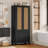 Wooden Accent Cabinets with Cabinet and 2 Drawers, Tall Rectangle Locker With Faux Rattan And Faux Solid Wood Surface, Mid-Century Modern White or Farmhouse Natural Brown-128758148
