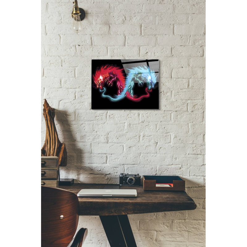 " Double Dragon " by Michael Stewart, 12" H x 16" W x 0.12" D