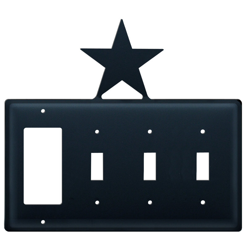 Star 4-Gang Toggle Light Switch / Rocker Combination Wall Plate