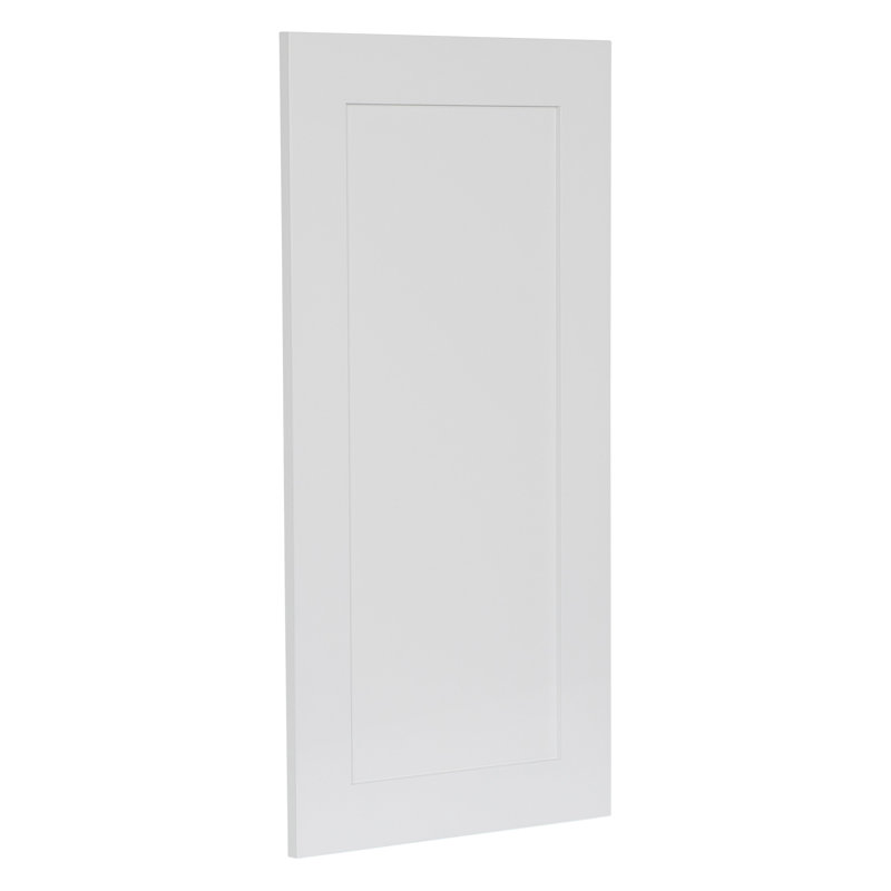 Panneau de bout classique en panneau de fibres à densité moyenne blanc l 12 po x P 3/4 po x H 15 WALLKITCHENS , Blanc mat