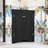 Wood Corner Bathroom Storage Cabinet with Adjustable Shelves, Triangle Design for Small Spaces-408960420