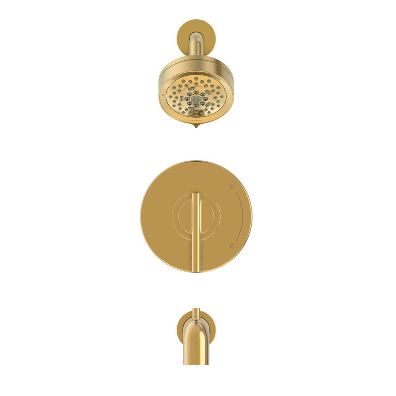 Parma Tub & Shower Faucet, Brushed Bronze