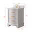 Ensemble de meuble-lavabo simple 24 po Goleta-545069650