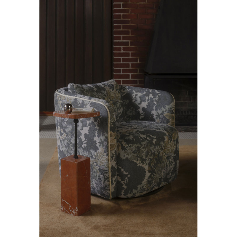 Caro Stone End Table, Red
