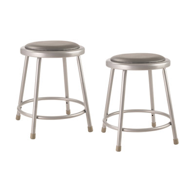 Heavy Duty Vinyl Padded Steel Shop Stool 2 Pack