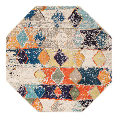 Washable Abstract Indoor Rug