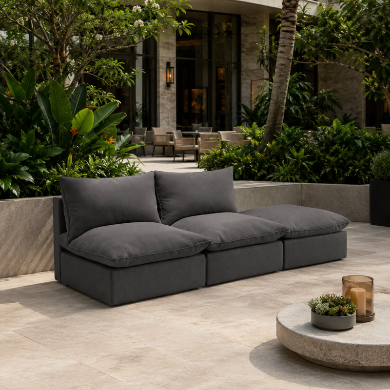 Sofa, Grey Outdura