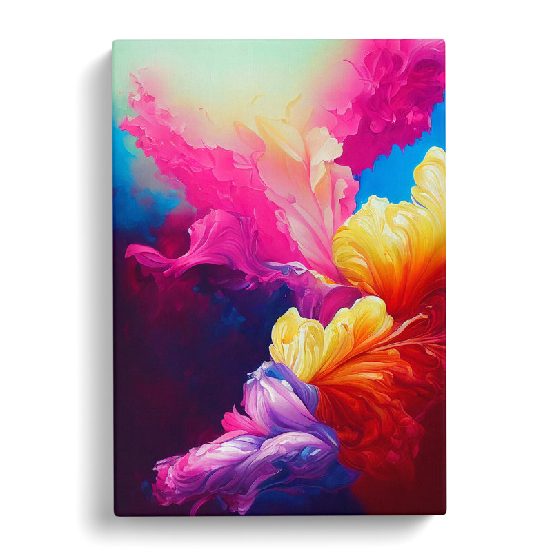 Floral Explosion No.1 - Wrapped Canvas Print, 76cm H x 50cm W x 3cm D