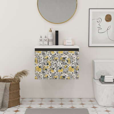 Meuble-lavabo flottant avec lavabo