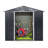 7X4.3Ft Metal Garden Sheds Outdoor Storage Sheds Coal Grey With Window-126835565