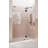 Halo 55.5 in. x 78 in. Frameless Glass Hinge Shower Door-35936096