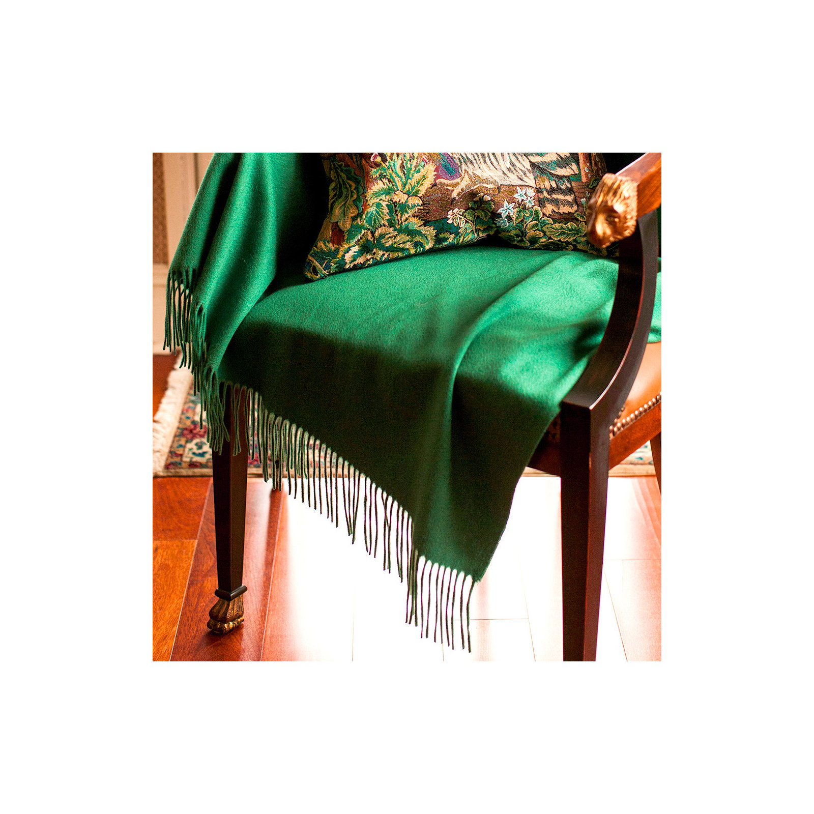 Hudie Quilted Throw Blanket, Emerald