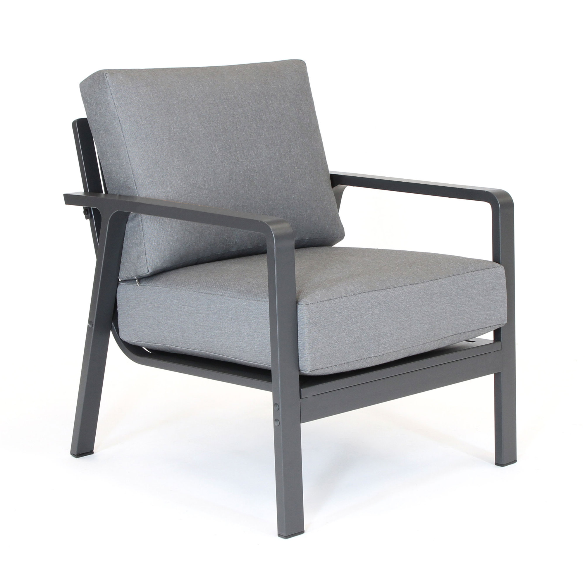 Paros Aluminum Outdoor Lounge Chair With Sunbrella Cushion