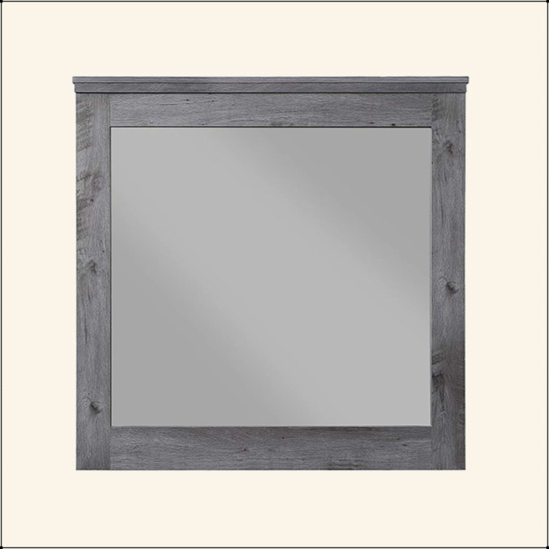 Rustic Gray Oak Finish Mirror