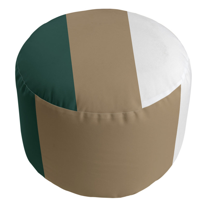 Repose-pieds repose-pieds rond 20,5" new velours, Green/Gold/White