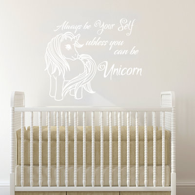 Décalcomanie murale chambre de bébé licorne