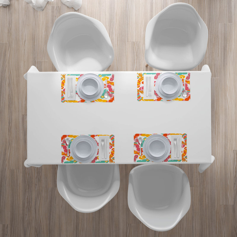 Ball Colourful Summer Holiday Sandals Placemat