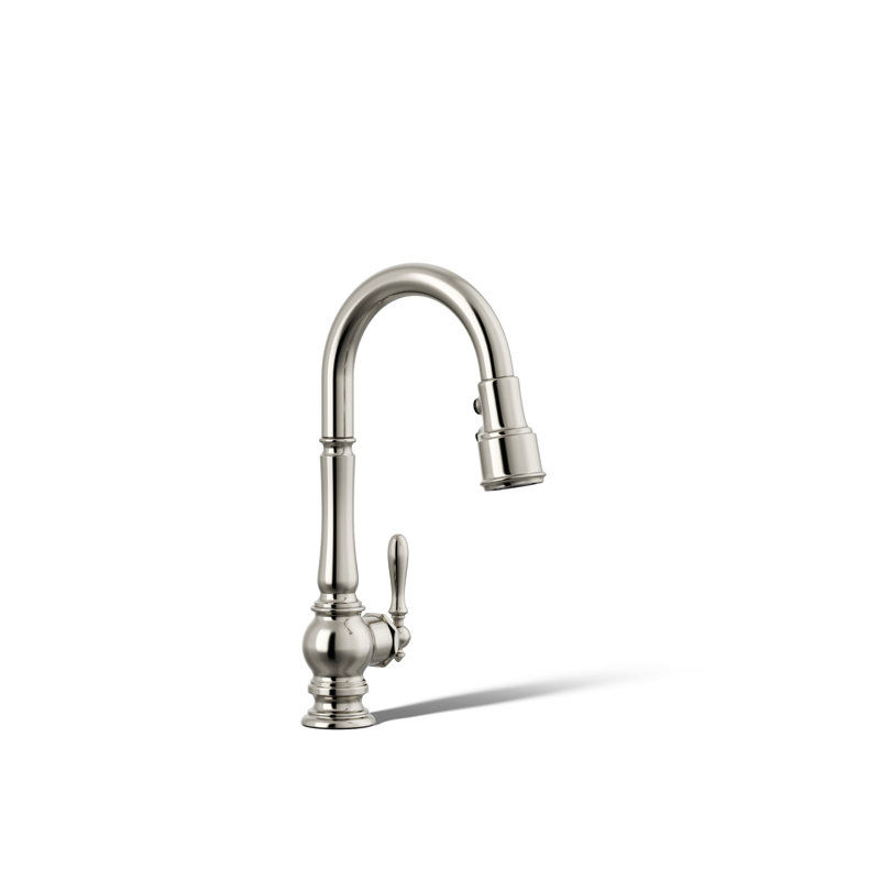 Robinet de bar escamotable avec accessoires Artifacts, Nickel poli éclatant