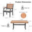 71'' 4-Person HDPE Outdoor Patio Dining Set – 5-Piece Set