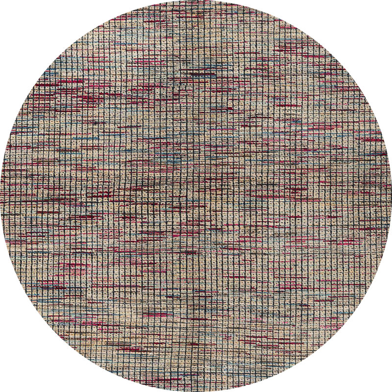 Tapis abstrait moderne 4609, Rond 6 pi