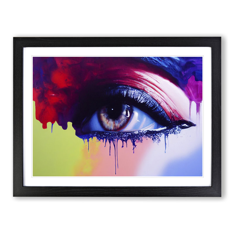 Eye Of A Woman Vol.3 Abstract - Single Picture Frame Print, Black Framed, 46cm H x 64cm W x 2cm D