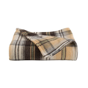 Gilbin Super Soft and Warm Wool Blanket - Twin Size (Brown/Tan) 