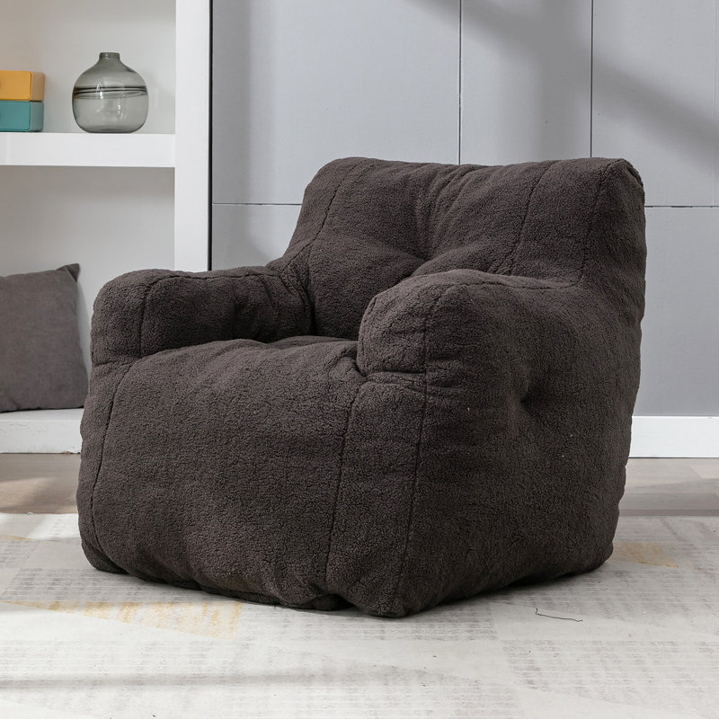 Fauteuil à billes Soft Teddy, Gris foncé