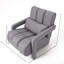 Chaise d'appoint moderne rembourrée, tissu en lin confortable avec coussin, lin