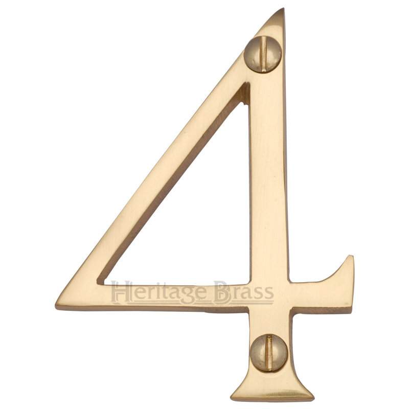 Heritage Brass Heritage Numeral Face Fix 76mm (3"), Antique Brass, 4