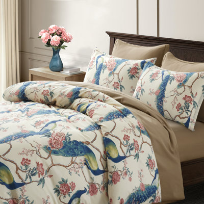 Satin Floral Duvet Cover