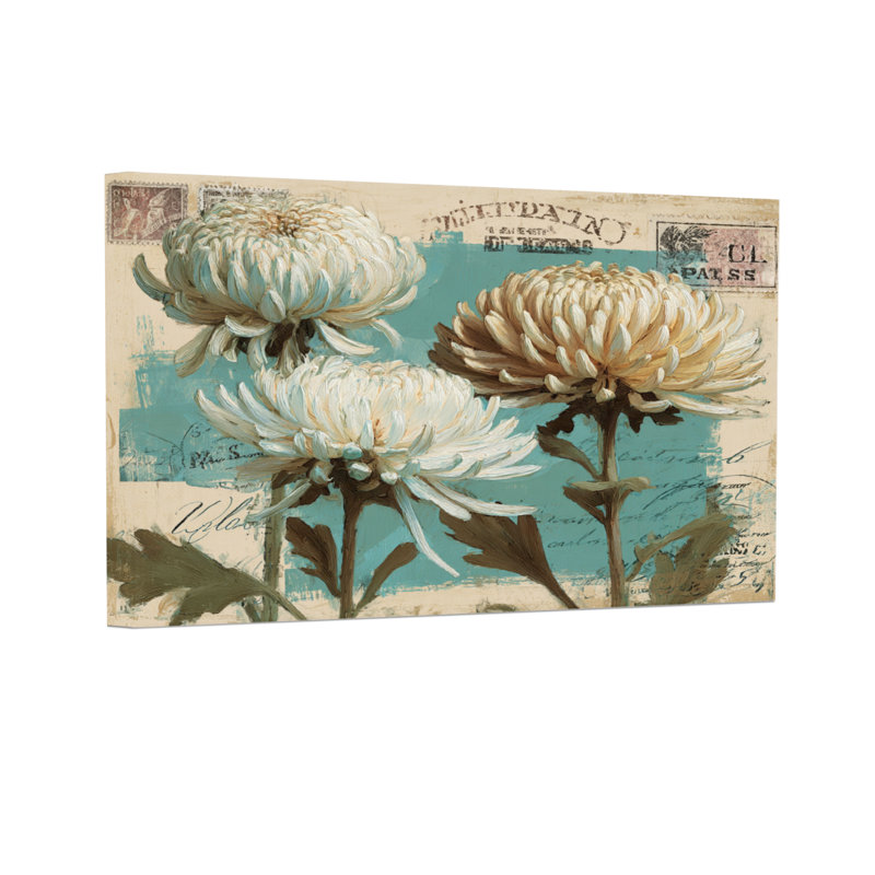 Plantes et fleurs, art floral rétro, H 24 po x l 36 po