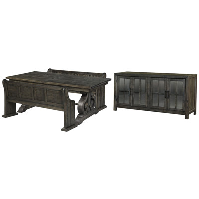 Extendable Rectangular Dining Table With 2 Benches And Buffet