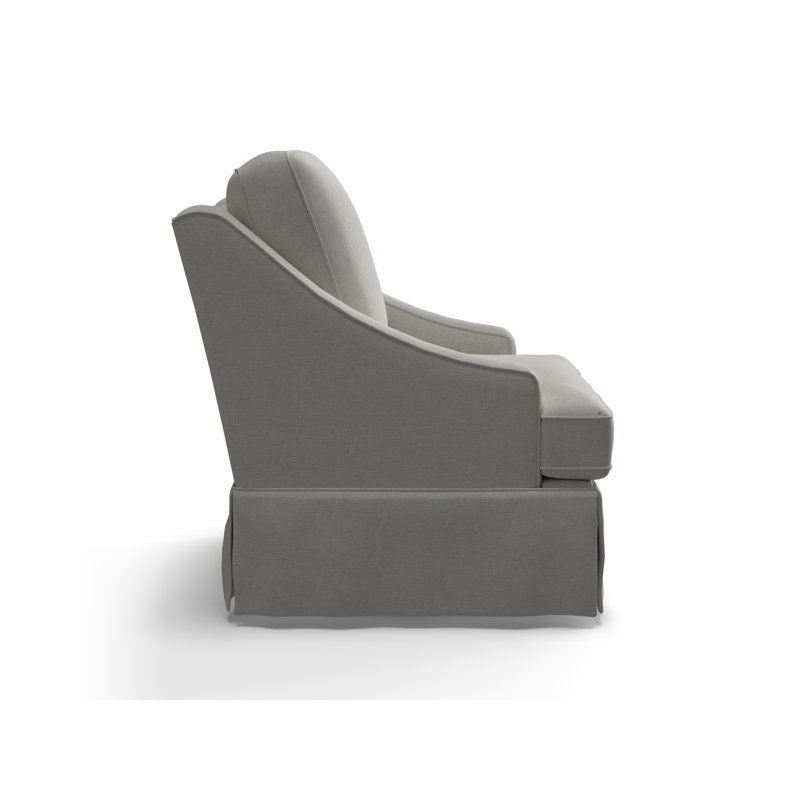 Allerton Upholstered Swivel Glider, Snow Ivory Performance