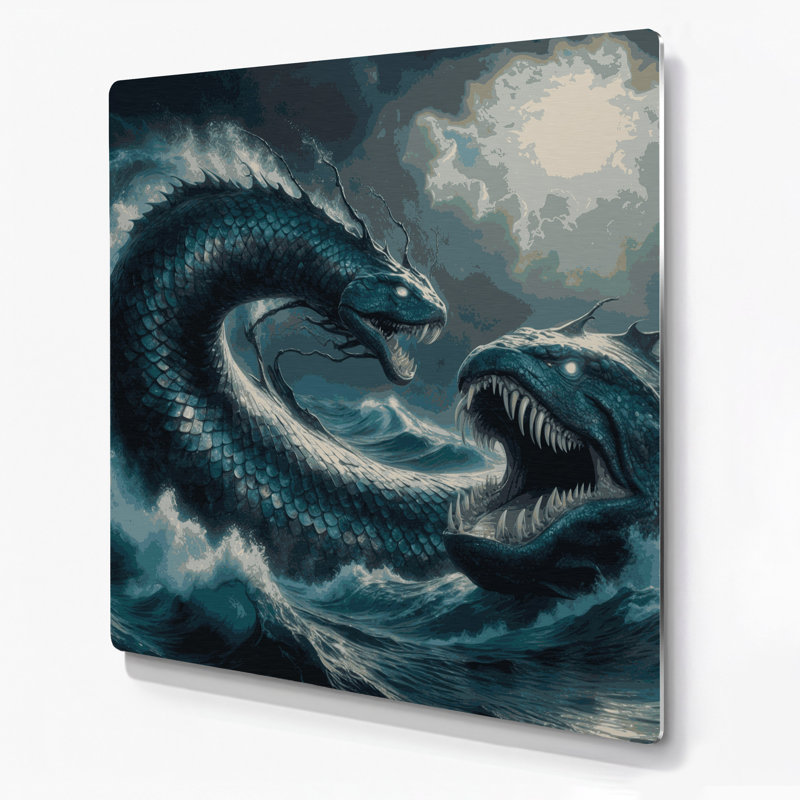 Art mural gris Sci Fi Leviathan, H 192 po x l 192 po x P 0,05 po