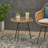 Outdoor Glass Top Faux Rattan Side Table,Tempered Glass Top End Table For Balcony Porch Deck-267088658